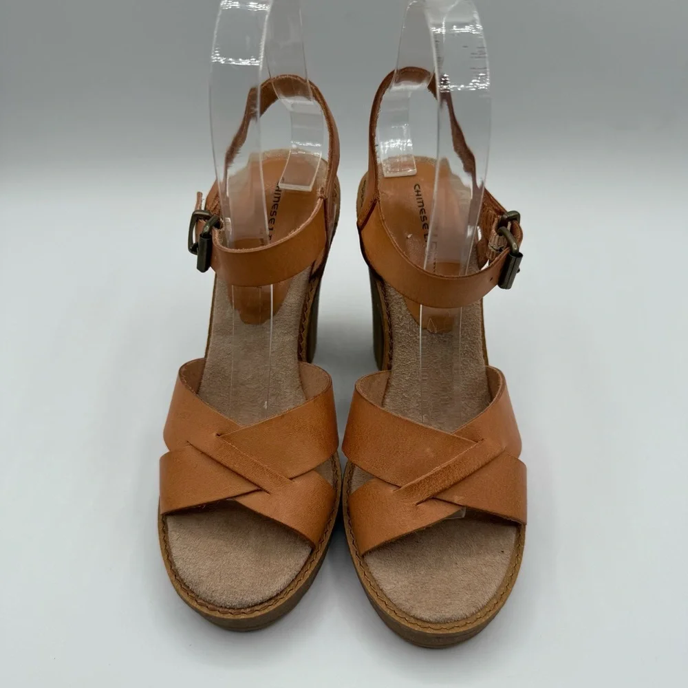 Chinese Laundry Elegant Tan Strappy Heels Size 6 - Picture 3 of 10